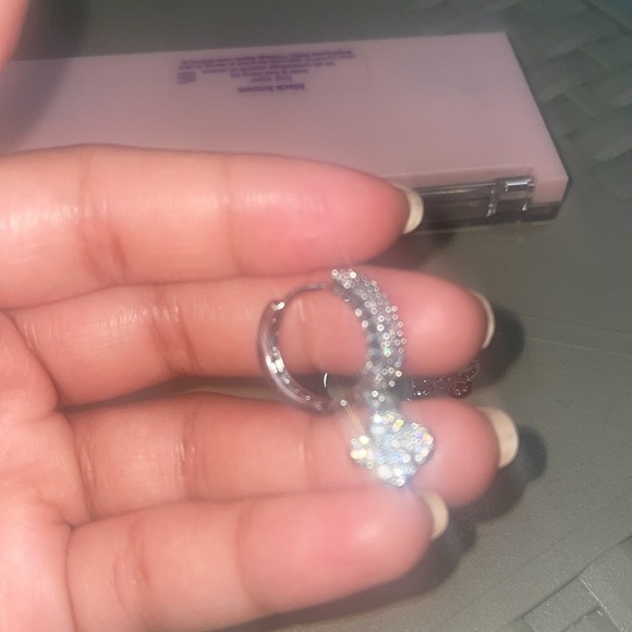 Swarovski silver chucky hoops - Picture 4 of 8